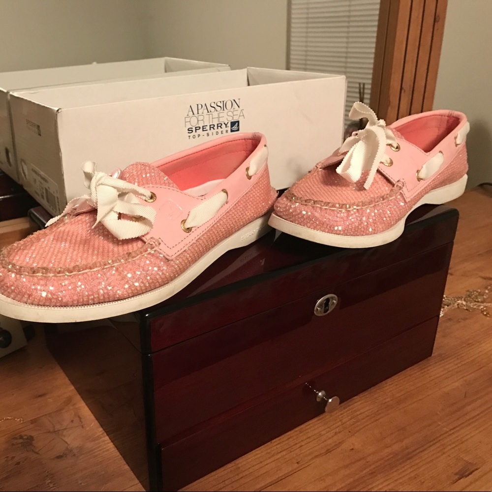COPY - Rose Glitter Women's Sperrys